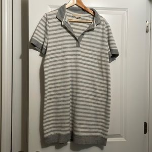 Michael Kors Gray and White Sweater Dress Size XL